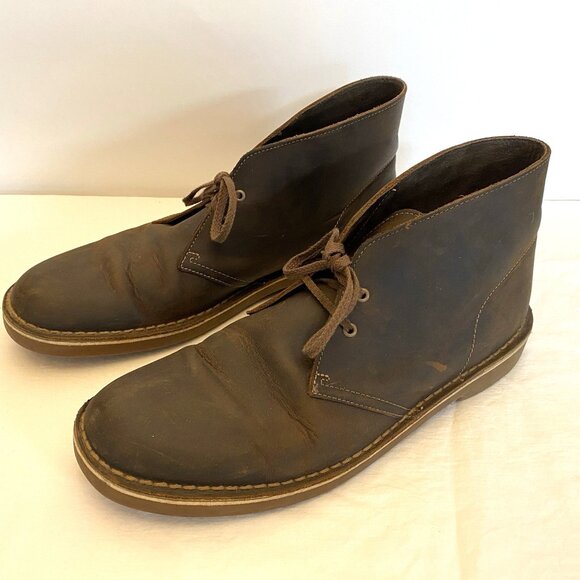 CLARKS Originals Men's Brown Leather Chukka Desert Boots US 11.5 EUC - Picture 5 of 9